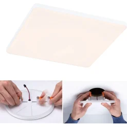 Upotettava LED-paneeli Paulmann VariFit Veluna Edge, IP44, 20x20cm, 17W, 3000K, himmennettävä, valkoinen
