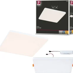 Upotettava LED-paneeli Paulmann VariFit Veluna Edge, IP44, 20x20cm, 17W, 3000K, himmennettävä, valkoinen
