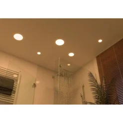 Upotettava LED-paneeli Paulmann Veluna, IP44, Ø12.5cm, 8.5W, 3000K, satiini