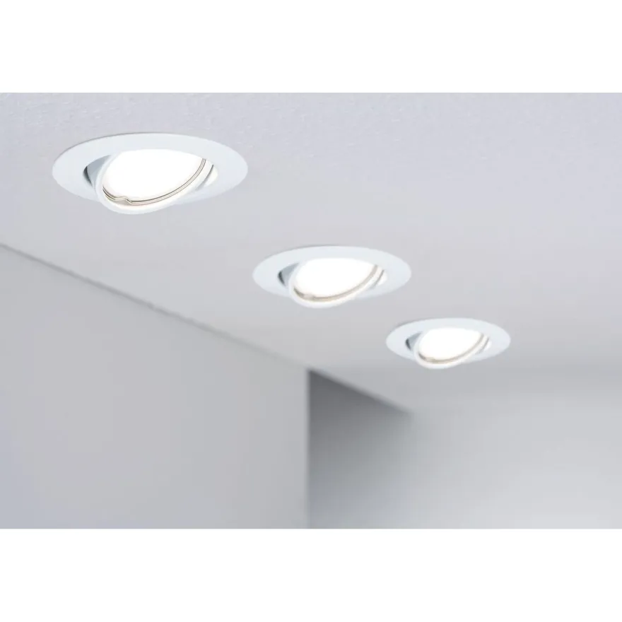 Upotettava LED-valaisin Paulmann Base, Ø90mm, GU10, 5W, 350lm, 3000K, eri värejä