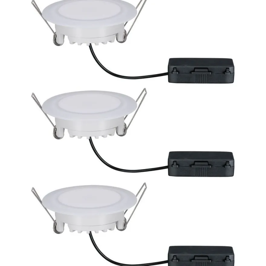 Upotettava LED-valaisin Paulmann Suon Premium, 3kpl, IP44, Ø90mm, 3x5W, 3x450lm, säädettävä värilämpötila, valkoinen