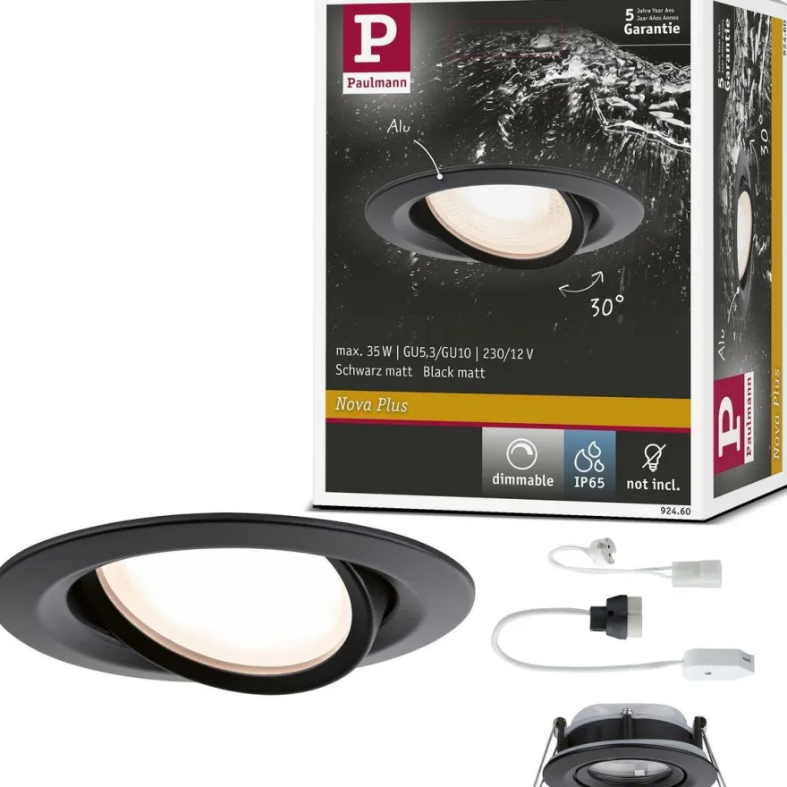 Upotettava valaisin Paulmann Nova Plus, IP65, Ø93mm, GU5.3/GU10, max.35W, 230/12V, himmennettävä, eri värejä