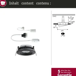 Upotettava valaisin Paulmann Nova Plus, IP65, Ø93mm, GU5.3/GU10, max.35W, 230/12V, himmennettävä, eri värejä