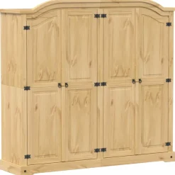 Vaatekaappi Corona 194x52x186 cm täysi mänty (12162)