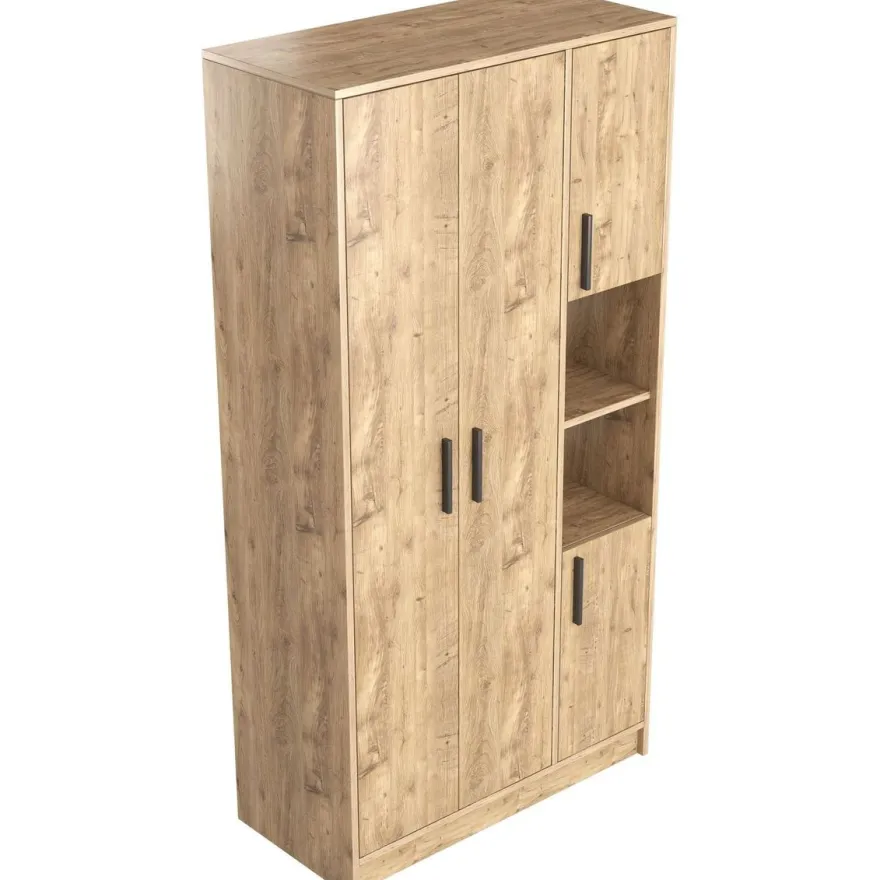 Vaatekaappi Linento Furniture Cupra, 90x177cm, ruskea