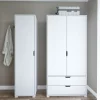 Vaatekaappi Linento Furniture Duru, 130x183cm, valkoinen