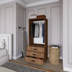 Vaatekaappi Linento Furniture Easy 1600-57, atlassetri