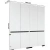 Vaatekaappi Linento Furniture Floransa 180, 180x210cm, valkoinen/antrasiitti