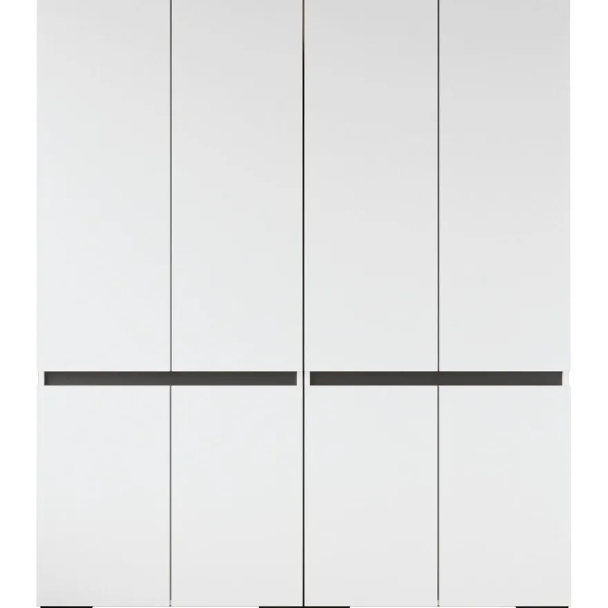 Vaatekaappi Linento Furniture Floransa 180, 180x210cm, valkoinen/antrasiitti