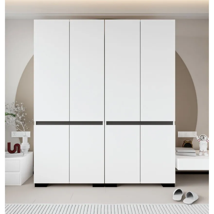 Vaatekaappi Linento Furniture Floransa 180, 180x210cm, valkoinen/antrasiitti