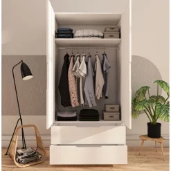 Vaatekaappi Linento Furniture Flora 90, 90x183cm