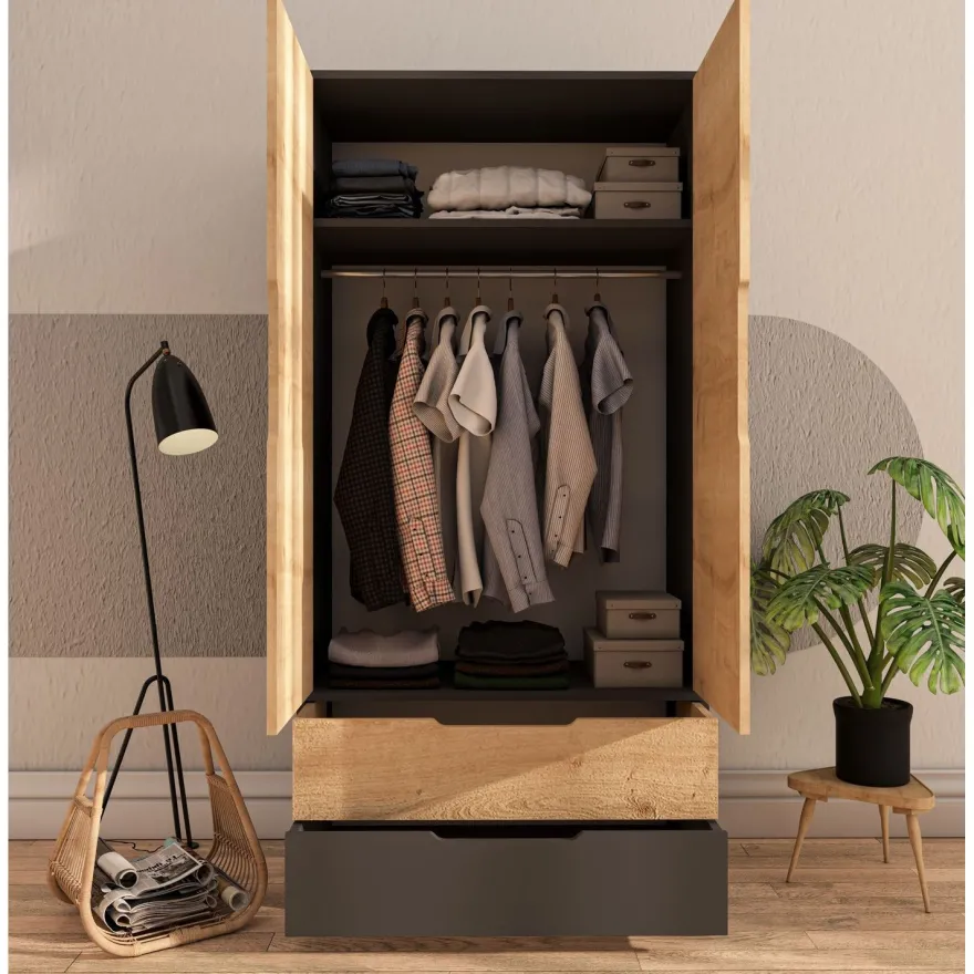 Vaatekaappi Linento Furniture Flora 90, 90x183cm