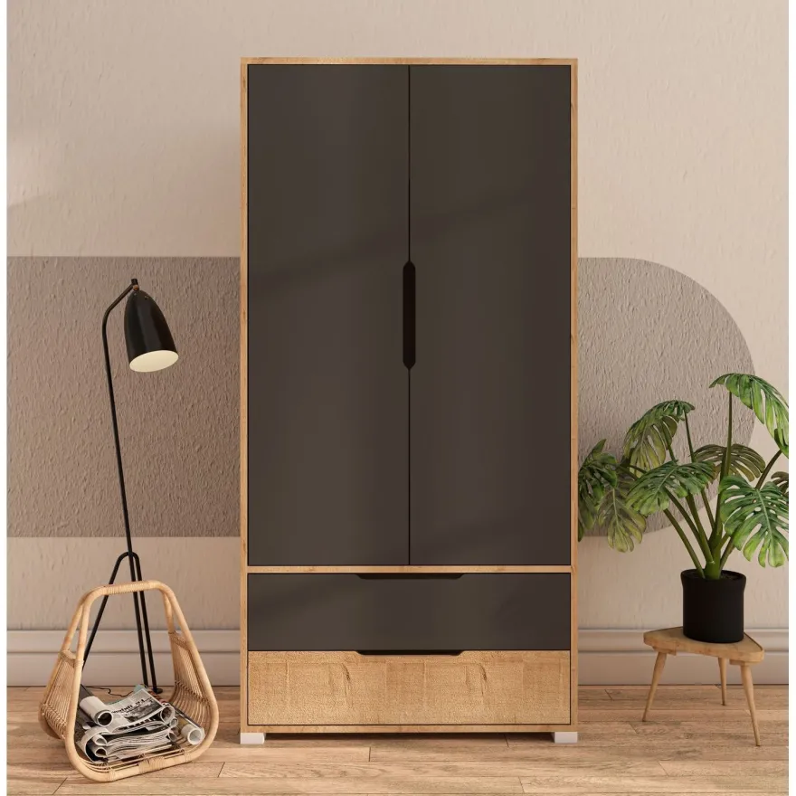 Vaatekaappi Linento Furniture Flora 90, 90x183cm