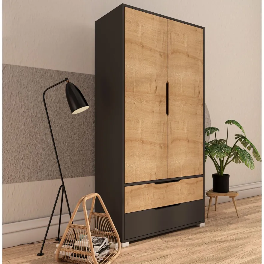 Vaatekaappi Linento Furniture Flora 90, 90x183cm