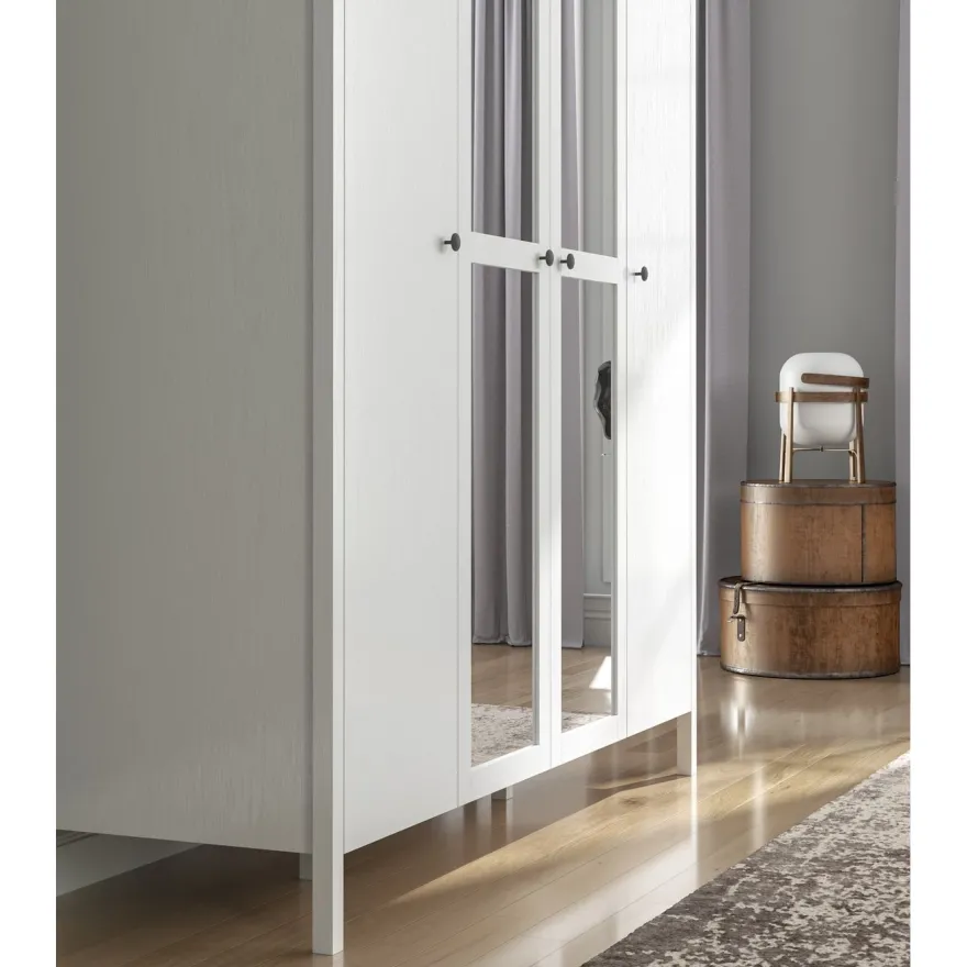 Vaatekaappi Linento Furniture FRN-20018, 180.8x215cm, valkoinen
