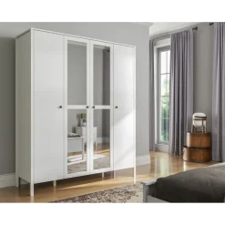 Vaatekaappi Linento Furniture FRN-20018, 180.8x215cm, valkoinen