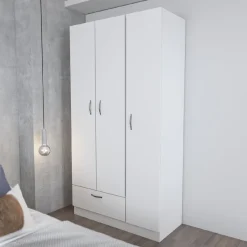 Vaatekaappi Linento Furniture Gabi, 90cm, valkoinen