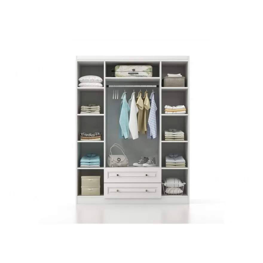 Vaatekaappi Linento Furniture Inci 1804, valkoinen