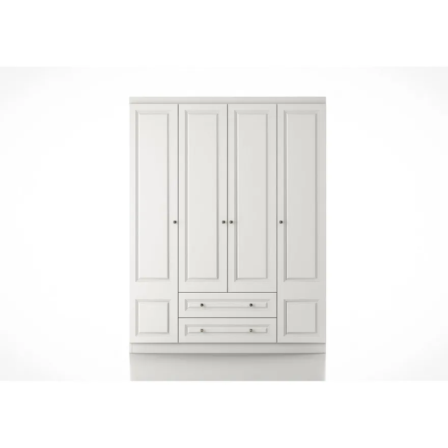 Vaatekaappi Linento Furniture Inci 1804, valkoinen