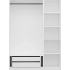 Vaatekaappi Linento Furniture Kale 135cm valkoinen