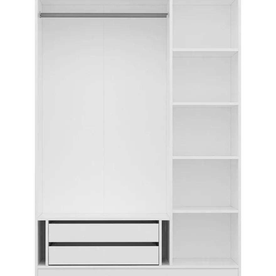 Vaatekaappi Linento Furniture Kale 135cm valkoinen