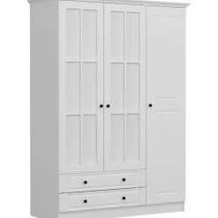 Vaatekaappi Linento Furniture Kale 135cm valkoinen
