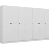 Vaatekaappi Linento Furniture Kale Mebran 4013 190x315cm valkoinen