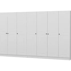 Vaatekaappi Linento Furniture Kale Mebran 4013 190x315cm valkoinen
