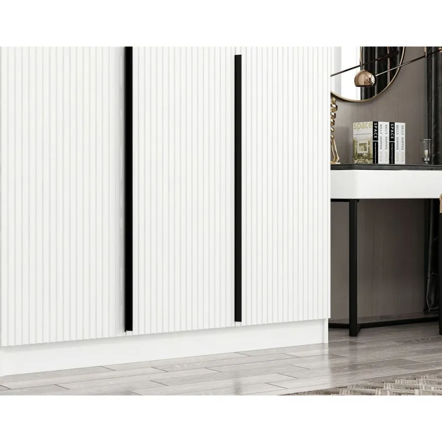 Vaatekaappi Linento Furniture Kale Plus 210x225cm 2 vetolaatikkoa eri värejä
