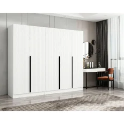 Vaatekaappi Linento Furniture Kale Plus 210x225cm 2 vetolaatikkoa eri värejä