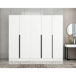 Vaatekaappi Linento Furniture Kale Plus 210x225cm 2 vetolaatikkoa eri värejä
