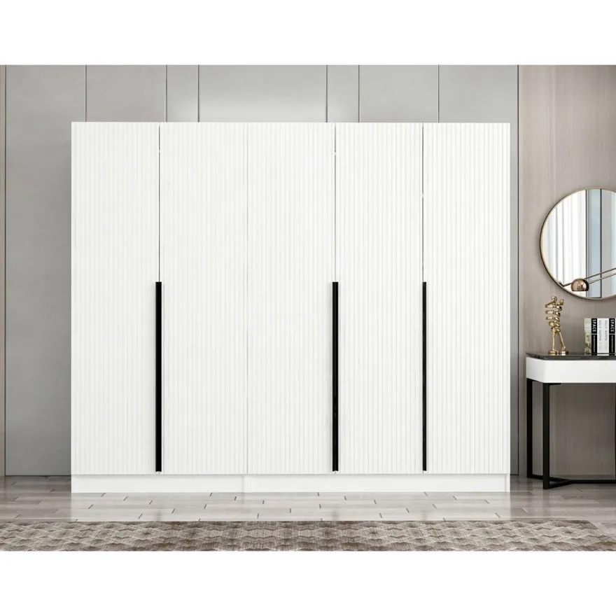 Vaatekaappi Linento Furniture Kale Plus 210x225cm 2 vetolaatikkoa eri värejä