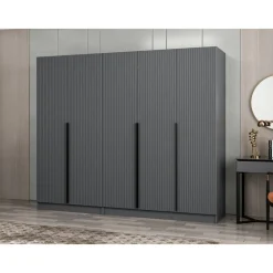 Vaatekaappi Linento Furniture Kale Plus 210x225cm 2 vetolaatikkoa eri värejä