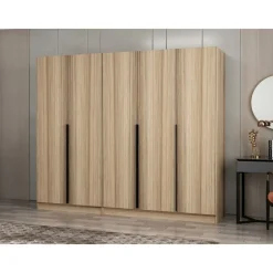 Vaatekaappi Linento Furniture Kale Plus 210x225cm 2 vetolaatikkoa eri värejä