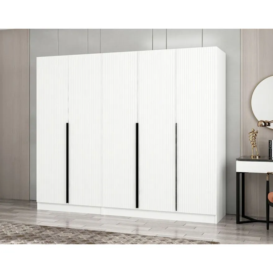 Vaatekaappi Linento Furniture Kale Plus 210x225cm 2 vetolaatikkoa eri värejä