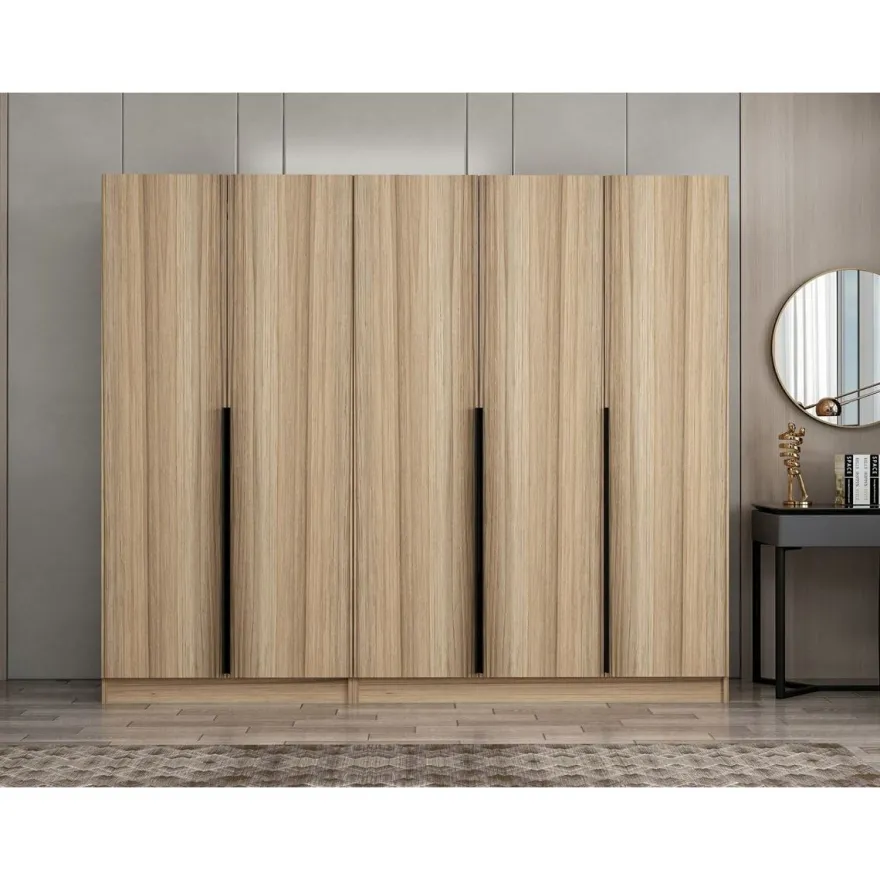 Vaatekaappi Linento Furniture Kale Plus 210x225cm 2 vetolaatikkoa eri värejä