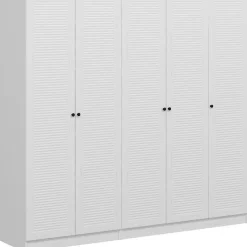 Vaatekaappi Linento Furniture Kale 8392 190x225cm valkoinen