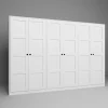 Vaatekaappi Linento Furniture Lucas 11, 280x190cm, valkoinen