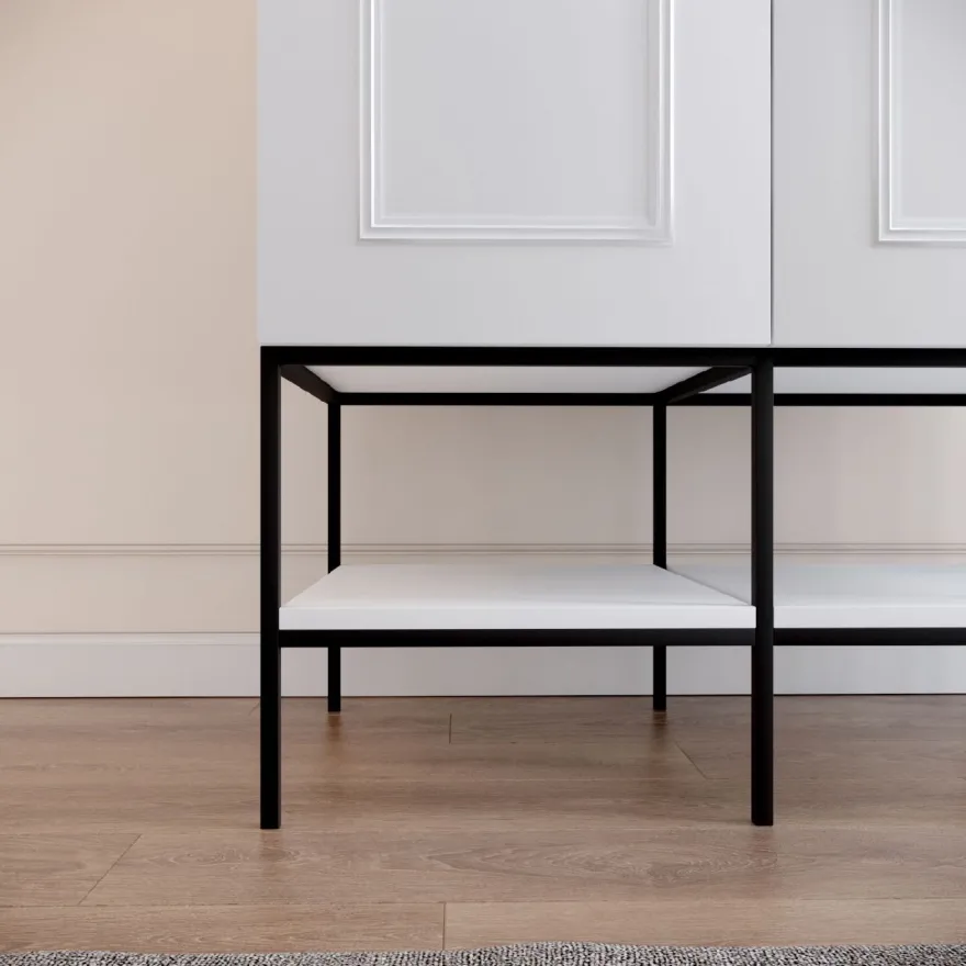 Vaatekaappi Linento Furniture Martin 2, 84cm, valkoinen