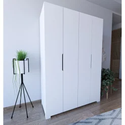 Vaatekaappi Linento Furniture Monza 120, 120x180cm, valkoinen