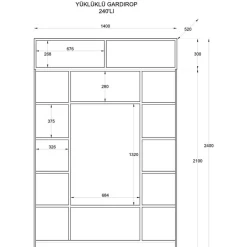 Vaatekaappi Linento Furniture Rb-185-18, 140x240cm, mattavalkoinen