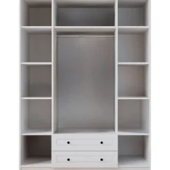Vaatekaappi Linento Furniture Rb-185-18, 140x240cm, mattavalkoinen