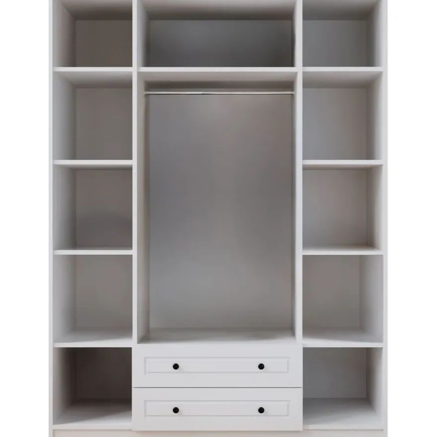Vaatekaappi Linento Furniture Rb-185-11, 140x210cm, mattavalkoinen