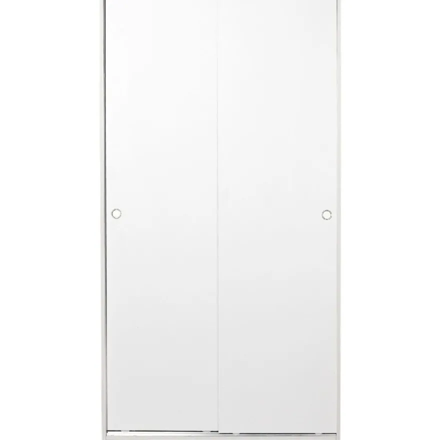 Vaatekaappi liukuovilla Linento Furniture SWD-436-BB-2, 94cm, valkoinen