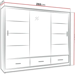 Vaatekaappi Nomla MARSYLIA 250 cm