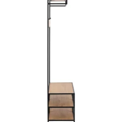 Vaateteline Home4You SEAFORD 77x40xK185 cm, villitammi, ruskea