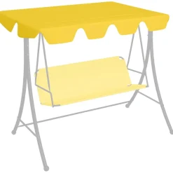 Vaihtokatos puutarhakeinuun keltainen 192x147 cm 270 g/m²