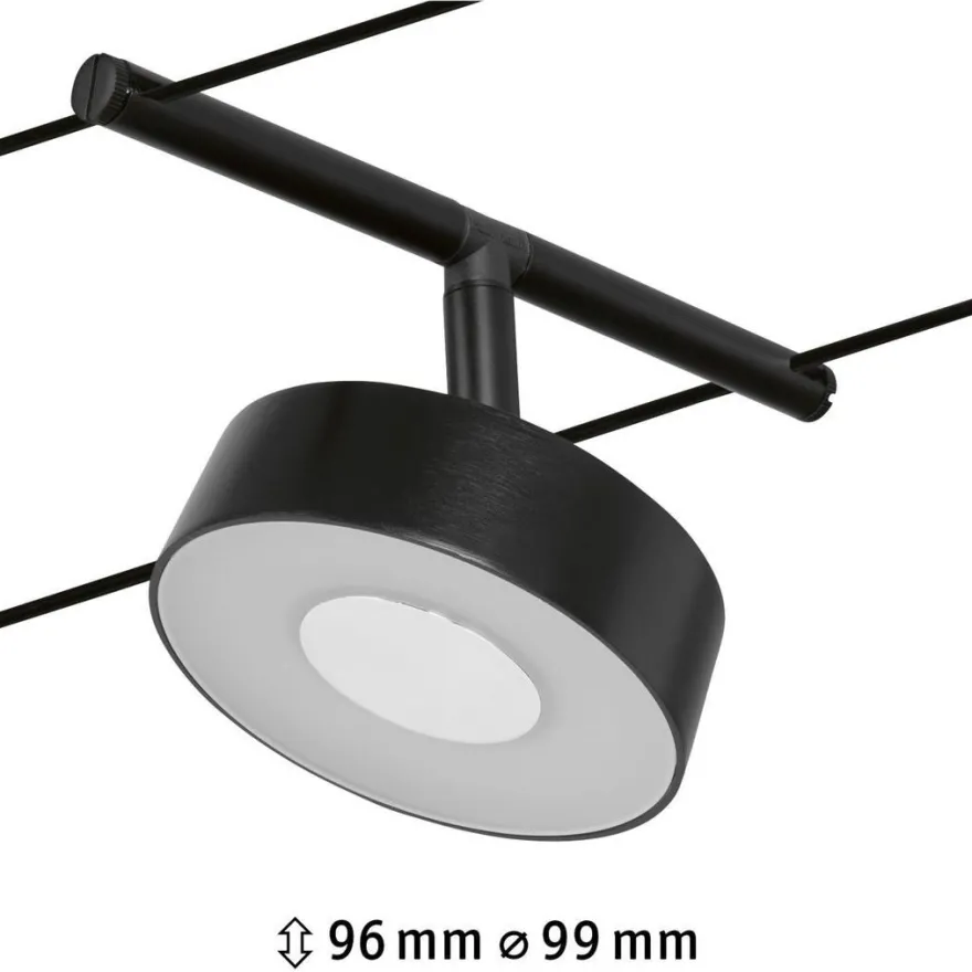 Vaijerivalaisin Paulmann CorDuo Circle, 180lm, 5W, 3000K, 12V, eri värejä