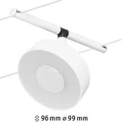 Vaijerivalaisin Paulmann CorDuo Circle, 180lm, 5W, 3000K, 12V, eri värejä