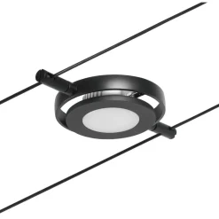 Vaijerivalaisin Paulmann CorDuo RoundMac, 200lm, 4.5W, 3000K, 12V, mattamusta/kromi